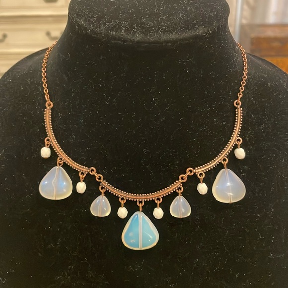 Vintage Avon SAQ Copper Bronze Tone Beaded Choker Collar Statement Necklace - Picture 1 of 4